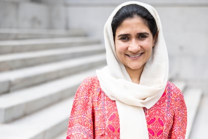 Shabana Basij-Rasikh, in Madrid to receive a UNICEF Spain award; September 7, 2023.