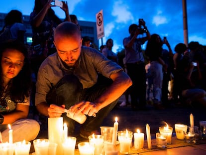 Imagen de la primera protesta que se realizó tras el asesinato de Anibel en la República Dominicana, que se han reproducido cada lunes desde el 3 de septiembre.