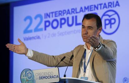 Fernando Martínez Maillo, durante su intervención en Valencia.