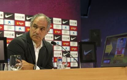 Andoni Zubizarreta, en rueda de prensa. 