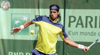 Feliciano Lopez, durante el partido ante Serra.