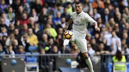 Cristiano Ronaldo no jogo contra o Leganés.