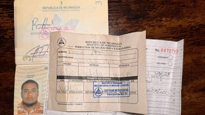 Los documentos anulados del periodista nicaragüense Néstor Arce.