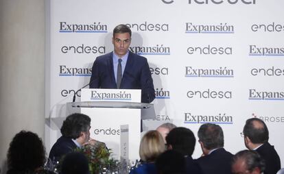 El presidente del Gobierno, Pedro Sánchez, en un evento organizado por Expansión. 