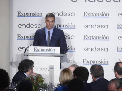 El presidente del Gobierno, Pedro Sánchez, en un evento organizado por Expansión. 