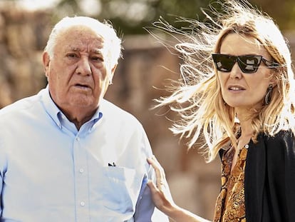 Amancio Ortega, con su hija, Marta Ortega, presidenta de Inditex.