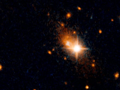 Un agujero negro captado por el telescopio Hubble.