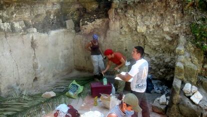 Excavaciones en el el Palacio de Oriente, en La Blanca