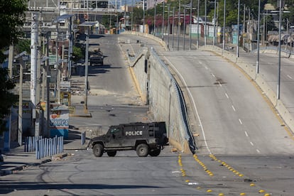 Un tanque blindado en el área de Poste Marchand, Puerto Príncipe, Haití, el 10 de diciembre de 2024. 