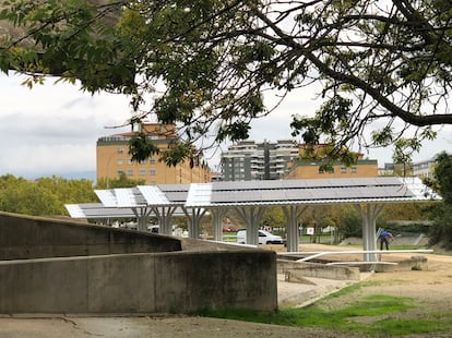 Relación de la nueva pérgola con el entorno.