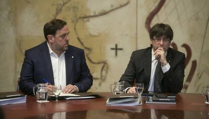 Oriol Junqueras i Carles Puigdemont.