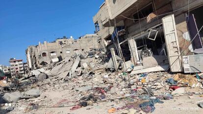 Casa de la familia Oroq, donde 21 miembros de sus miembros murieron en un bombardeo israelí el 20 de diciembre.