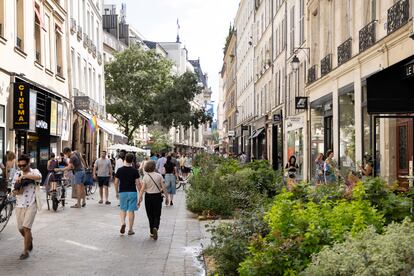 Aspecto de la rue du Temple, en París tras la intervención.