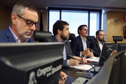 Jose Manuel Villegas, Miguel Guti&eacute;rrez, Albert Rivera y Juan Carlos Girauta.