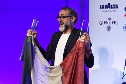 Massimo Bottura recibe el primer premio de The 50 Best Restaurants el lunes en Nueva York. 