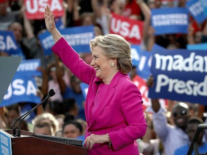 La candidata demócrata Hillary Clinton en Carolina del Norte.