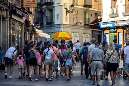 Turistas en el centro de Madrid