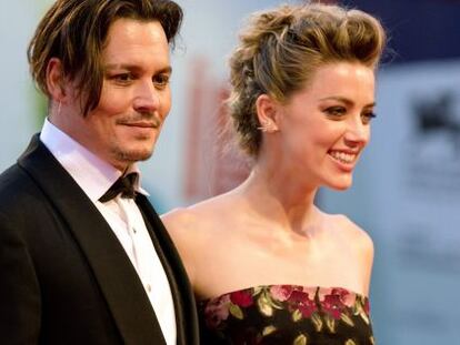 Johnny Depp y Amber Heard en el estreno de &#039;La chica danesa&#039;, en el festival de Venecia.