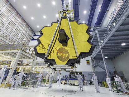 El espejo principal del telescopio espacial James Webb.