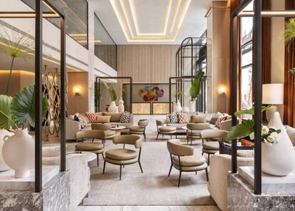 Interiories del Radisson Blu Hotel Casablanca City Center diseñado por Jaime Beriestain. |