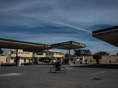 Una estación de pemex en Zapopan, Jalisco.