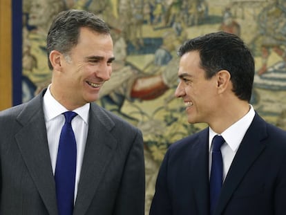 King Felipe VI met with Socialist leader Pedro Sánchez on Friday.