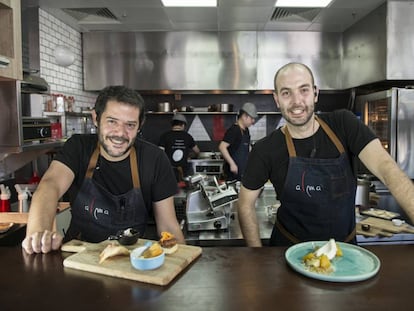 Daniel Negreira (izquierda) y Sergio Moreno en el primer restaurante Alma 