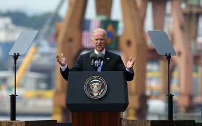 El vicepresidente de Estados Unidos, Joe Biden, durante su visita a Río.