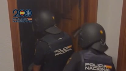 El operativo policial, en una imagen facilitada por la Policía Nacional.