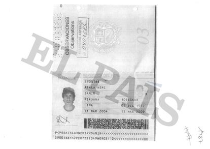 Pasaporte presentado ante la BPA para abrir una cuenta por Samir Atala Nemi.