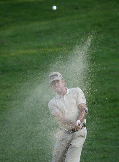 El golfista español Miguel Ángel Jiménez, en el Open Hong Kong.