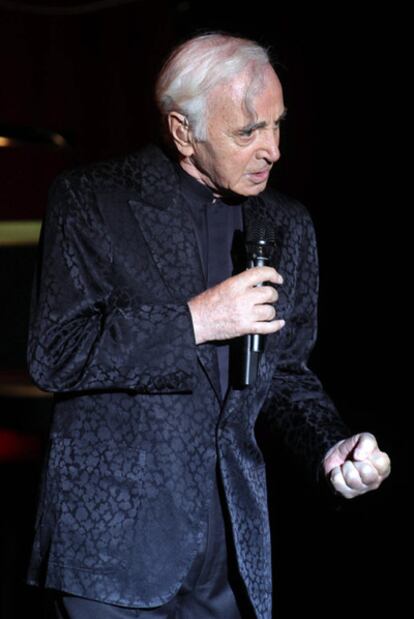 Charles Aznavour, el lunes en Cap Roig.