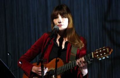 Carla Bruni durante un concierto en Múnich en 2014.