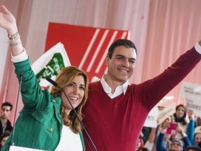 Pedro S&aacute;nchez y Susana D&iacute;az, este s&aacute;bado en Sevilla.