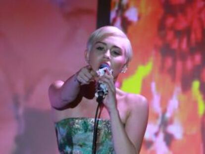 Miley Cyrus, en el World Music Awards de Monte Carlo, en 2014.