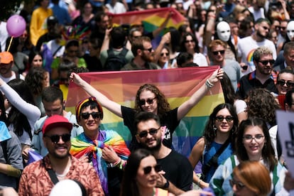 Marcha del orgullo en Prístina, la capital kosovar, el pasado 9 de junio.