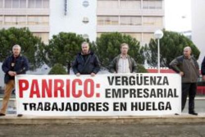 Protesta de los trabajadores de Panrico en el anterior Expediente de Regulación de Empleo.