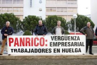 Protesta de los trabajadores de Panrico en el anterior Expediente de Regulaci&oacute;n de Empleo.