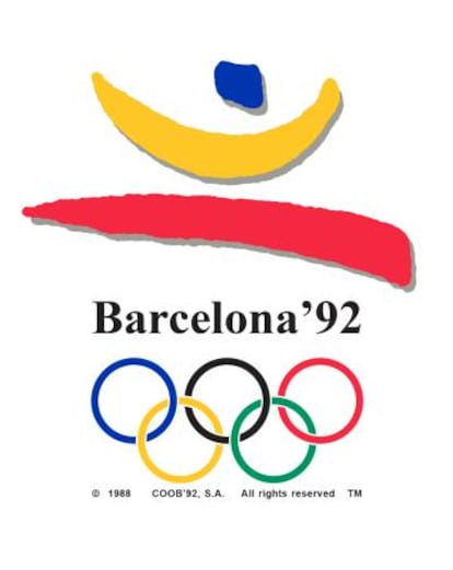 Logotip guanyador de les olimpíades de Barcelona 1992, obra de Trias.