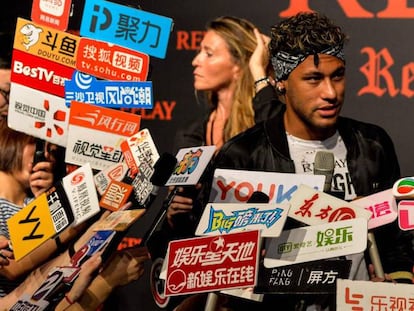 Neymar, em evento de publicidade em Xangai.