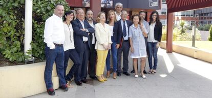 En la imagen, los 19 cooperantes reconocidos por la Unión Europea en Madrid.