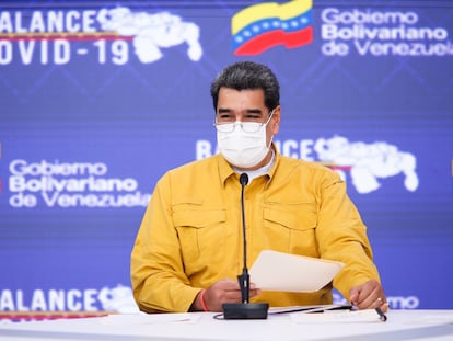 El presidente venezolano, Nicolás Maduro, durante una conferencia de prensa en Caracas (Venezuela).