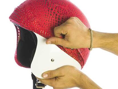 Casco para moto de poliéster