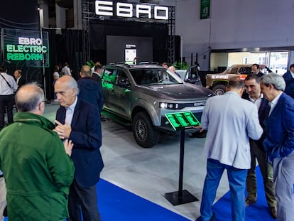 El modelo de la renacida marca Ebro, este jueves en el Automobile Barcelona.