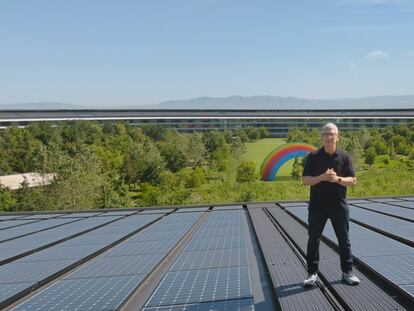 Tim Cook, al comienzo de su presentación en el evento de hoy.