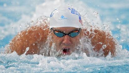 Michael Phelps en la final de 100 metros mariposa.