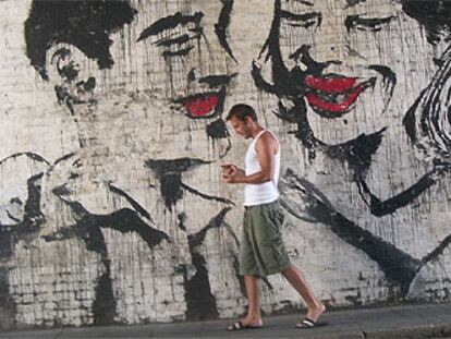 Una pintura en las calles del Brick Lane, uno de los barrios de moda en Londres.