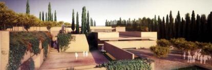 Maqueta del proyecto de los arquitectos Juan Domingo Santos y Álvaro Siza Viera.