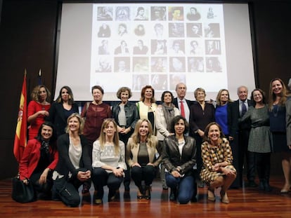 Participantes en la lectura de textos de escritoras organizado por la Biblioteca Nacional en colaboraci&oacute;n con la Federaci&oacute;n Espa&ntilde;ola de Mujeres Directivas. 