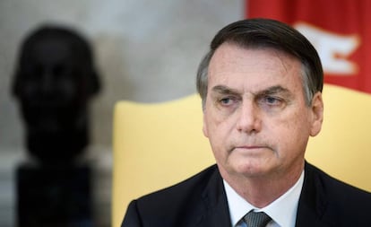 Presidente Jair Bolsonaro, no dia 19 de março, em visita aos Estados Unidos.